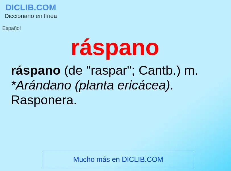 Wat is ráspano - definition