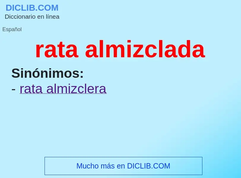 ¿Qué es rata almizclada? - significado y definición