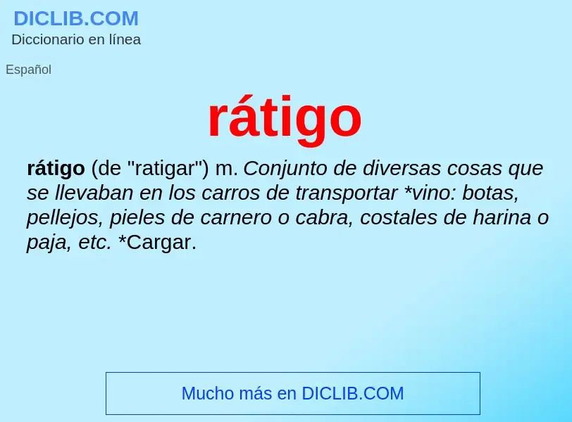 Wat is rátigo - definition