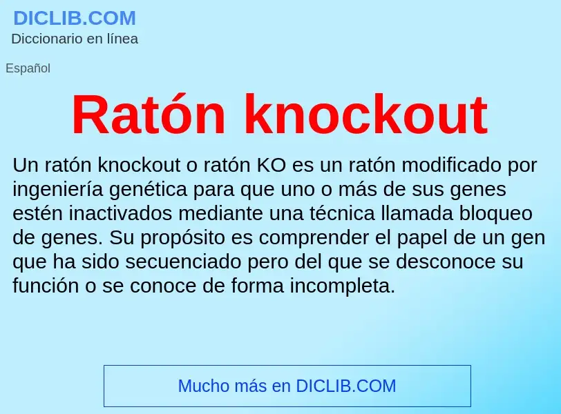 Τι είναι Ratón knockout - ορισμός