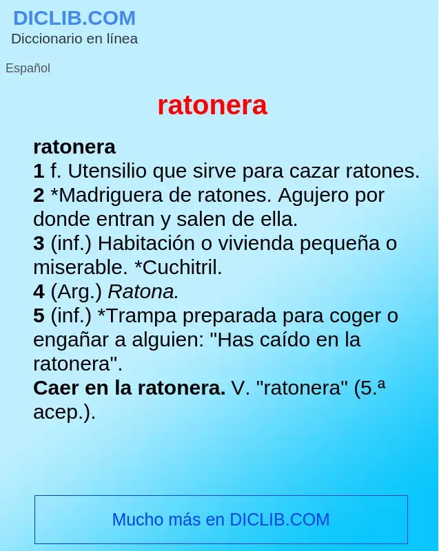 Wat is ratonera - definition
