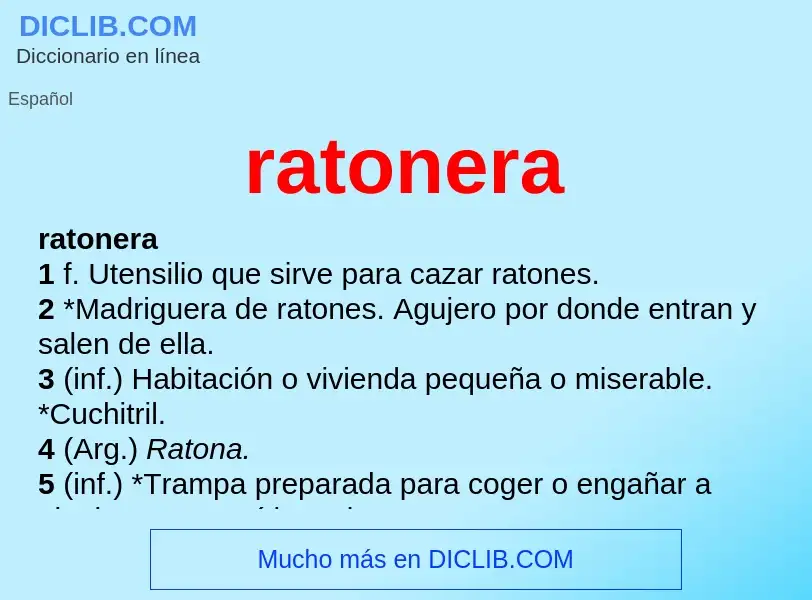 ¿Qué es ratonera? - significado y definición