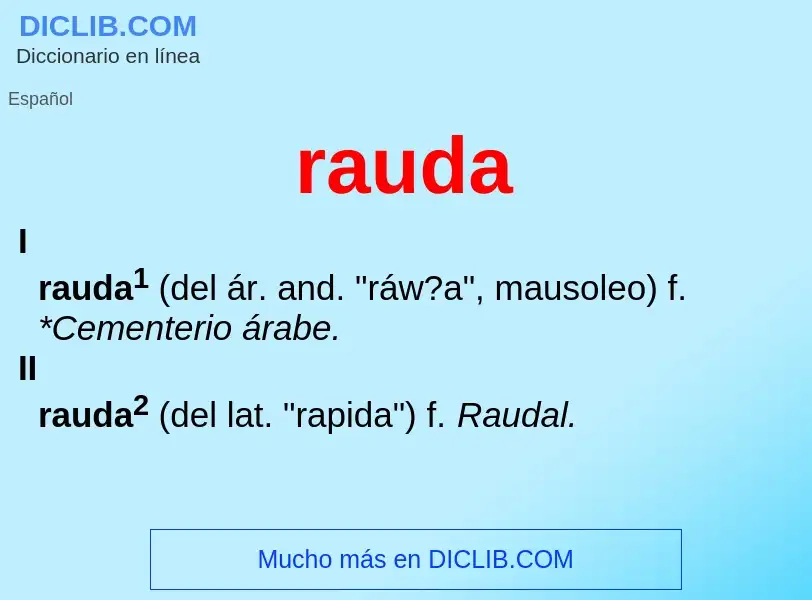 Was ist rauda - Definition