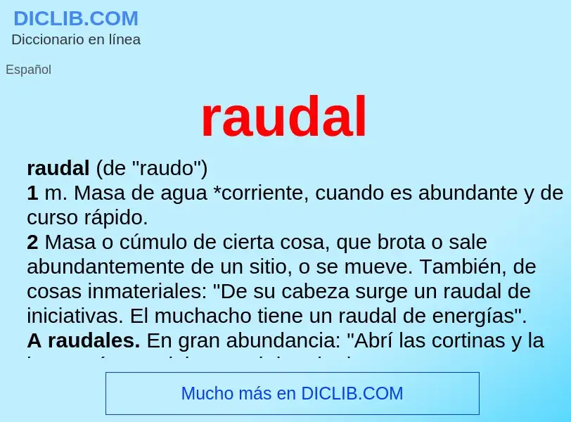 Wat is raudal - definition