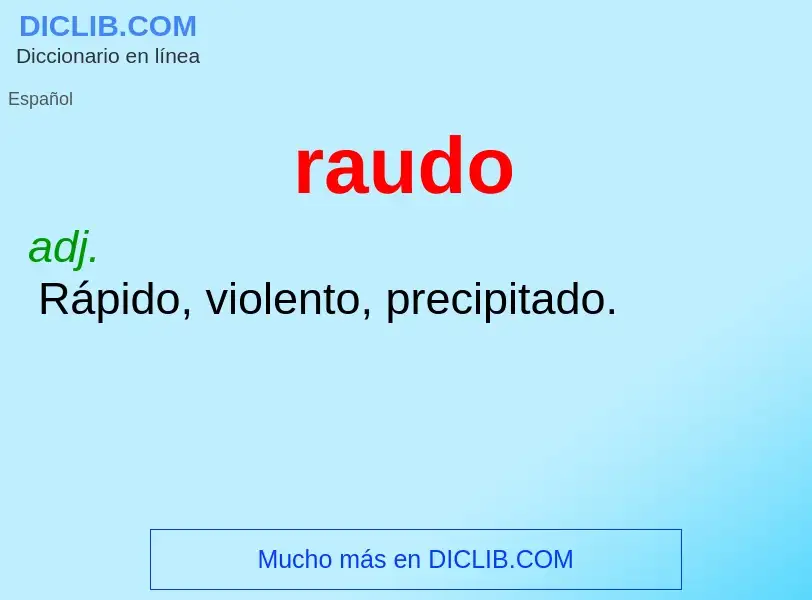 What is raudo - meaning and definition