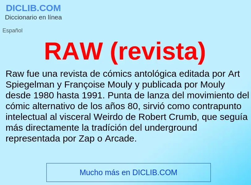 Wat is RAW (revista) - definition