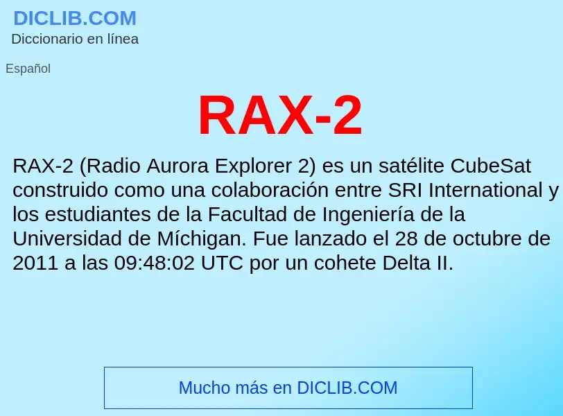 Wat is RAX-2 - definition