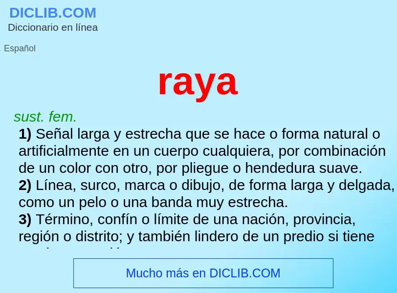 What is raya - definition