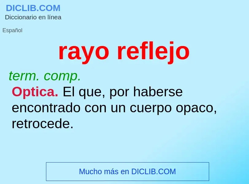 O que é rayo reflejo - definição, significado, conceito