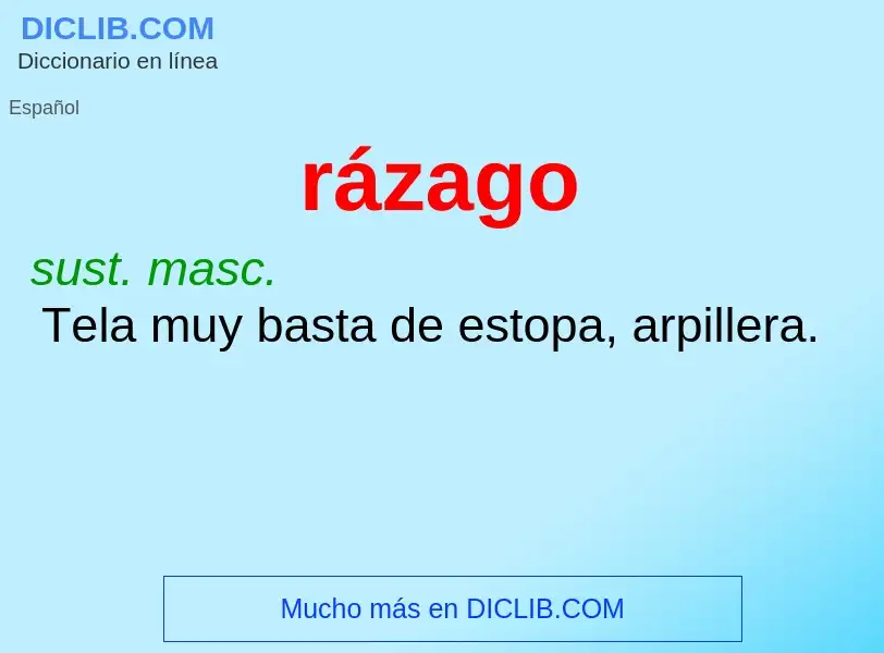 Wat is rázago - definition