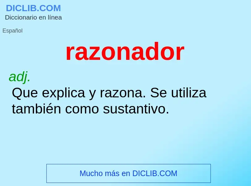 Che cos'è razonador - definizione