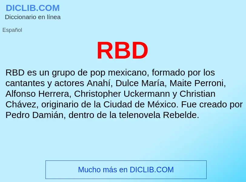 Wat is RBD - definition