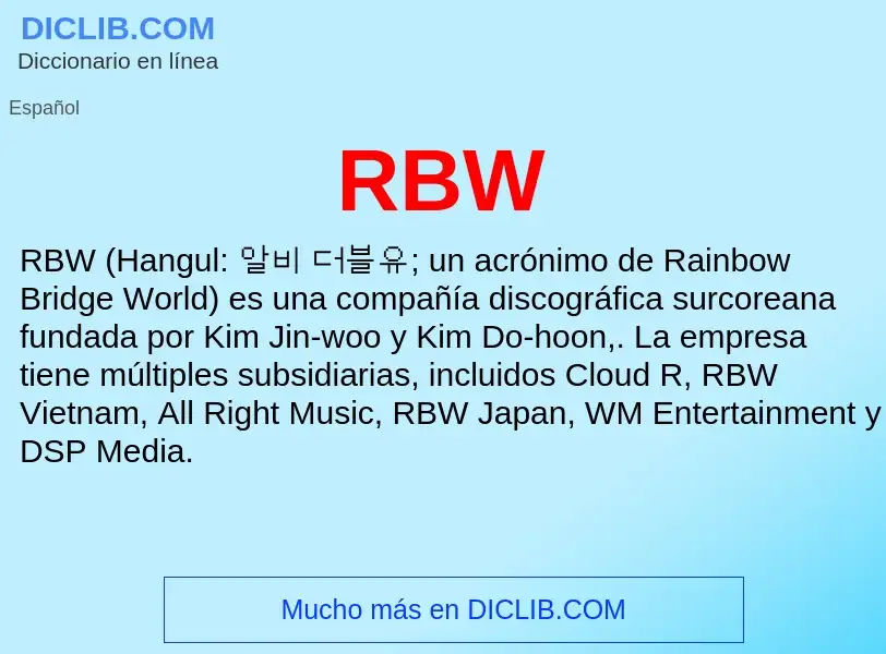 Wat is RBW - definition