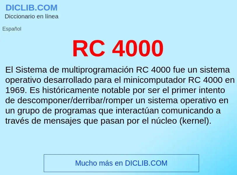 Wat is RC 4000 - definition