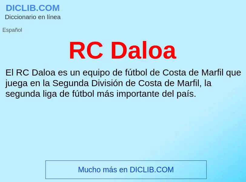 Wat is RC Daloa - definition