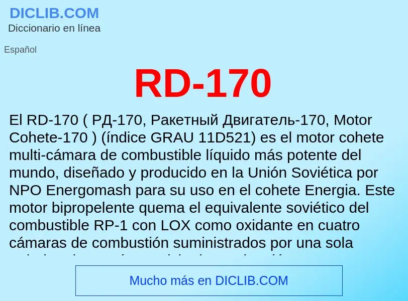 Wat is RD-170 - definition