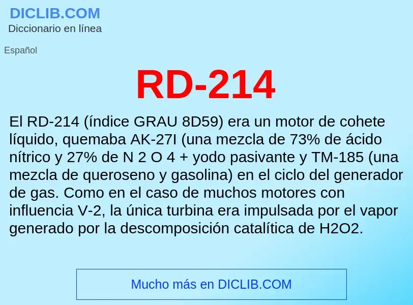 ¿Qué es RD-214? - significado y definición