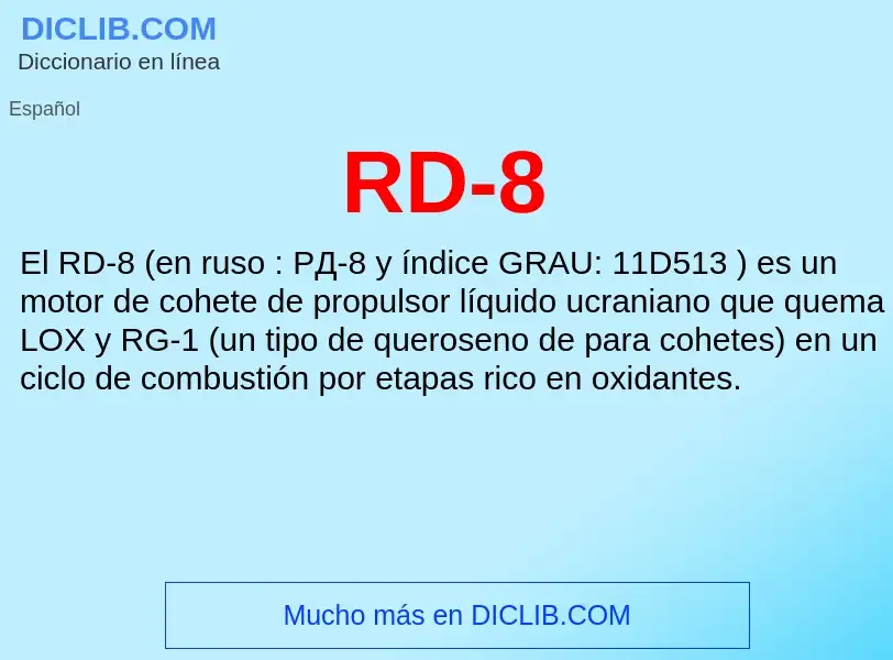 ¿Qué es RD-8? - significado y definición