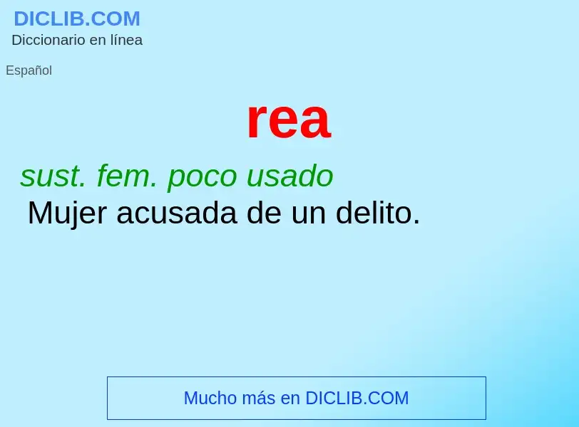 What is rea - meaning and definition