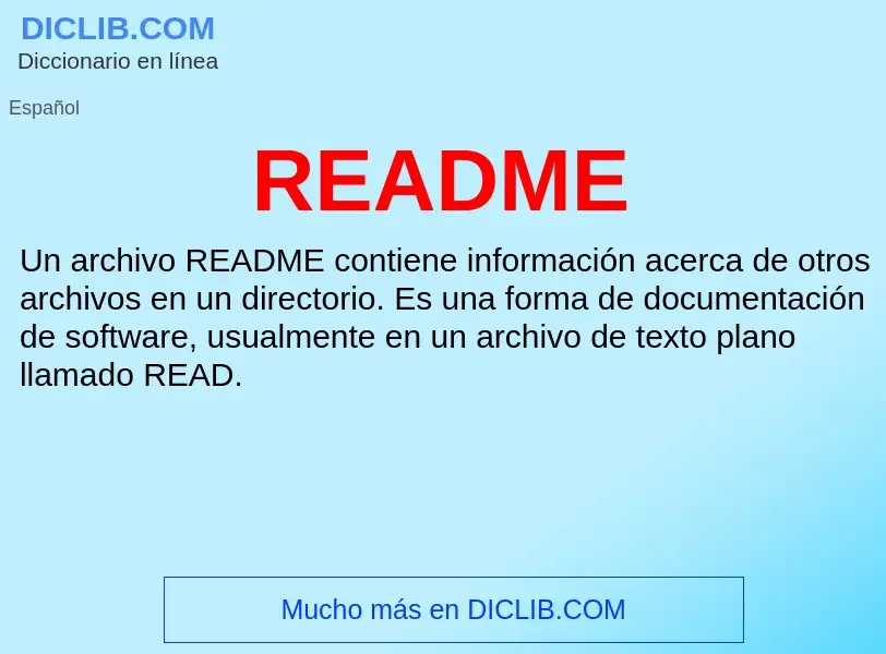 ¿Qué es README? - significado y definición