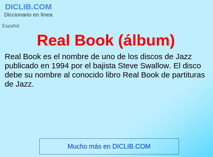 Что такое Real Book (álbum) - определение