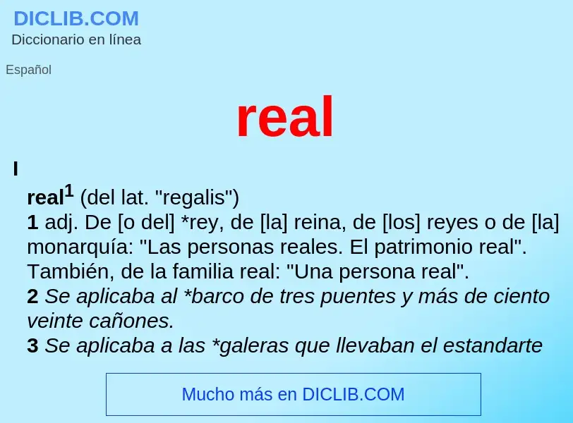 What is real - definition