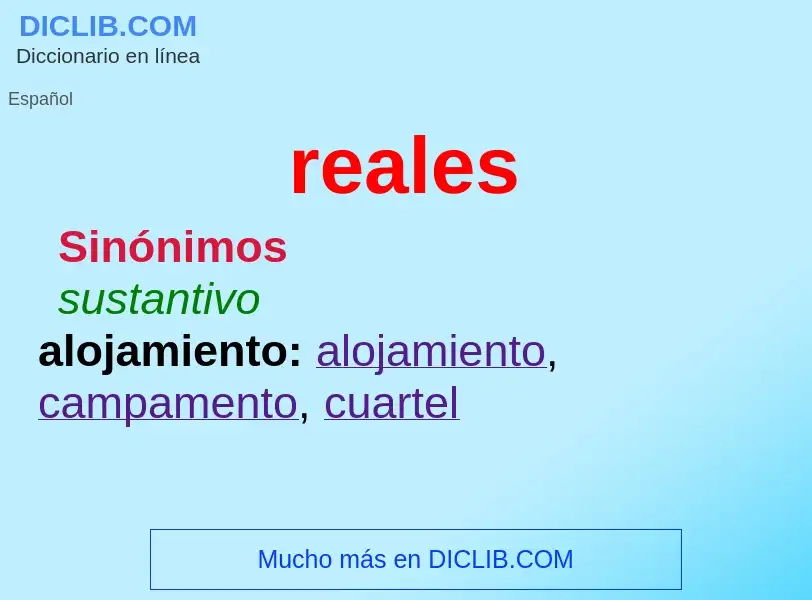 What is reales - definition