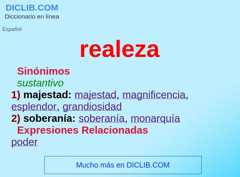 What is realeza - meaning and definition