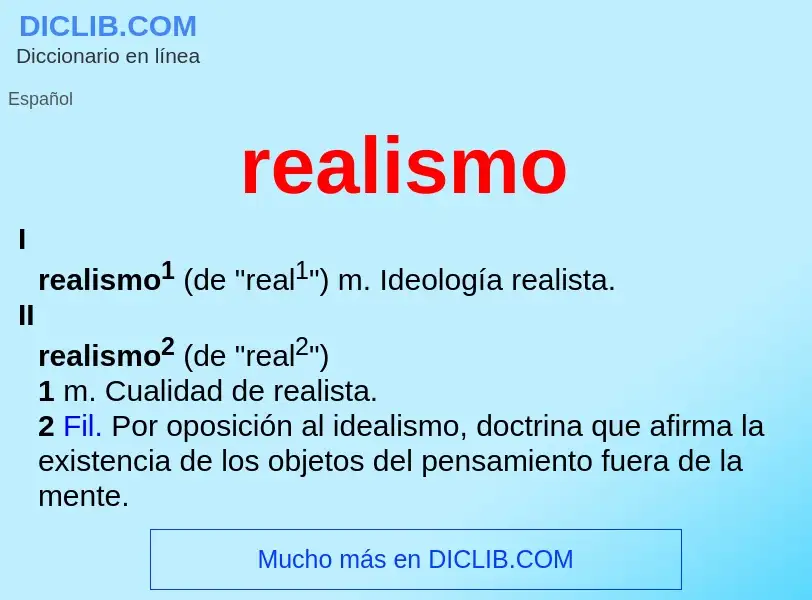 What is realismo - definition