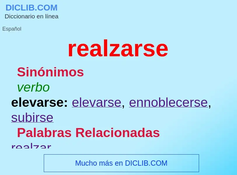 What is realzarse - meaning and definition