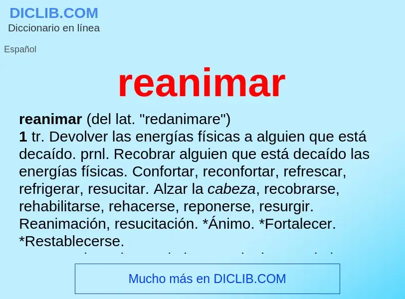 O que é reanimar - definição, significado, conceito