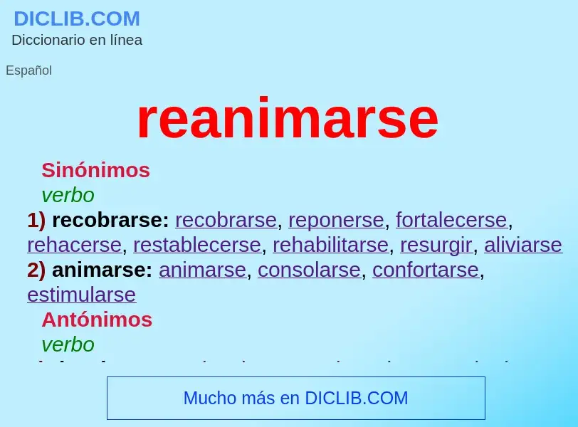 O que é reanimarse - definição, significado, conceito