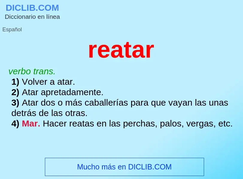 What is reatar - meaning and definition