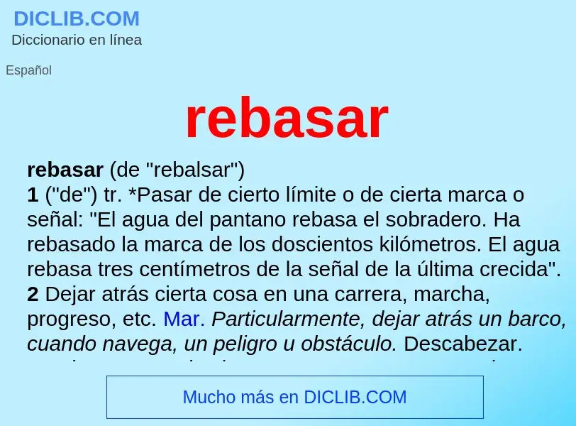 O que é rebasar - definição, significado, conceito