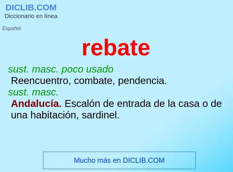 O que é rebate - definição, significado, conceito