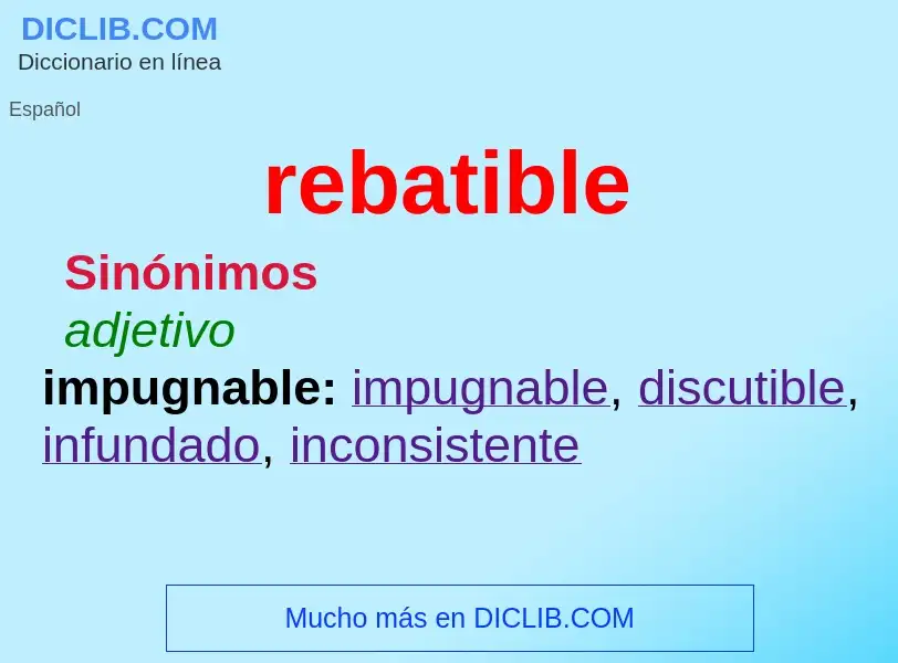 Wat is rebatible - definition