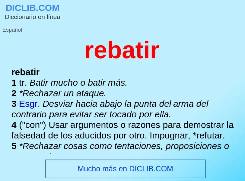 What is rebatir - meaning and definition