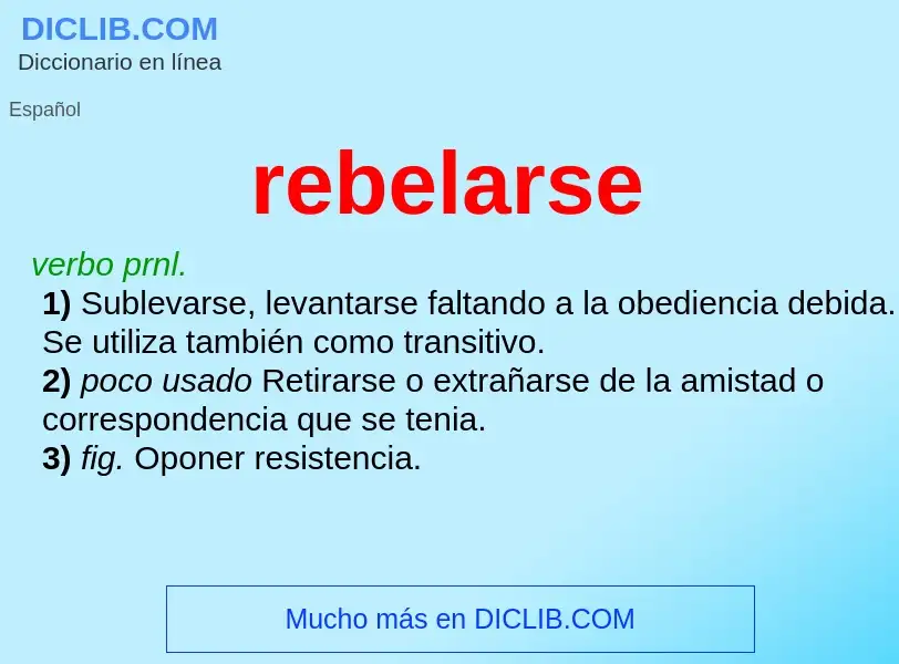 What is rebelarse - definition