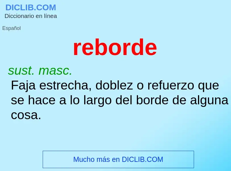 Wat is reborde - definition