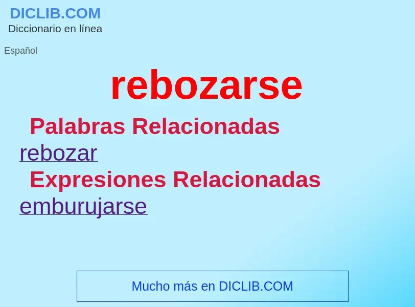 ¿Qué es rebozarse? - significado y definición