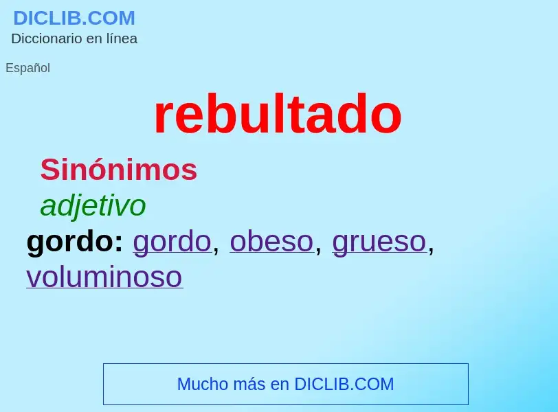 Wat is rebultado - definition