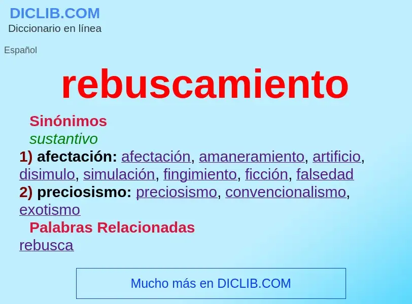 Wat is rebuscamiento - definition