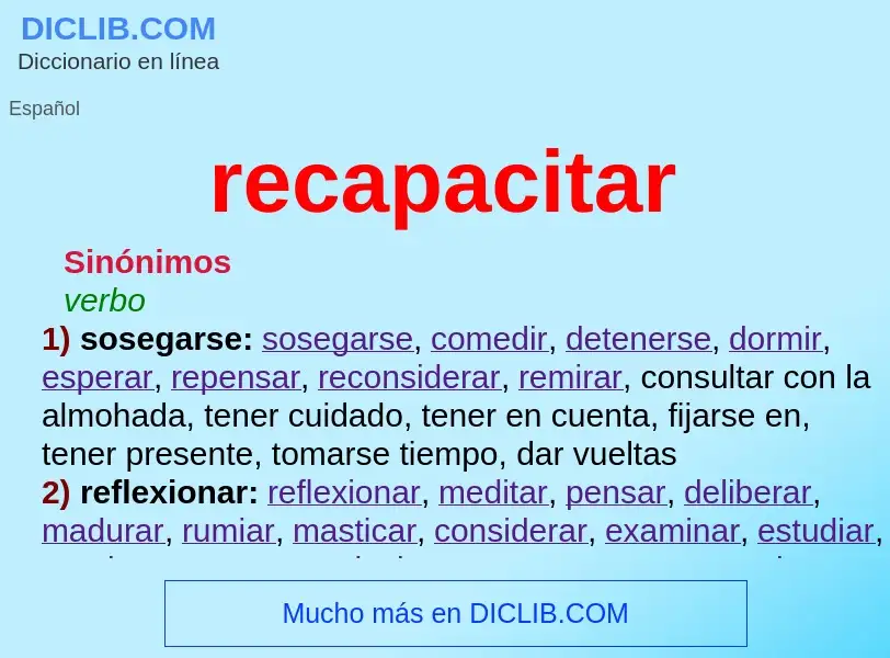 Wat is recapacitar - definition