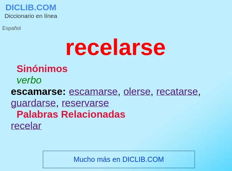 O que é recelarse - definição, significado, conceito