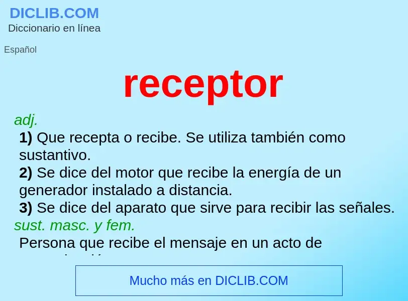 O que é receptor - definição, significado, conceito