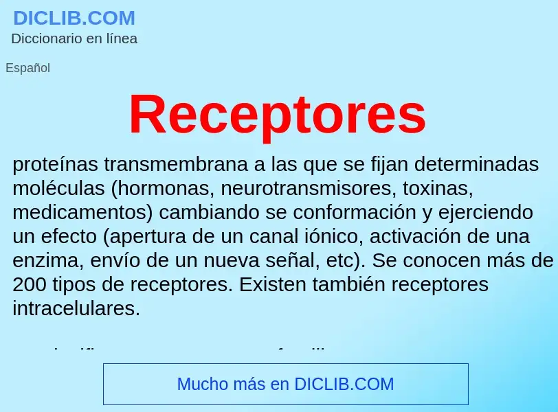 ¿Qué es Receptores? - significado y definición