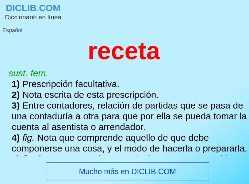 What is receta - definition