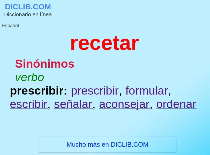 Was ist recetar - Definition