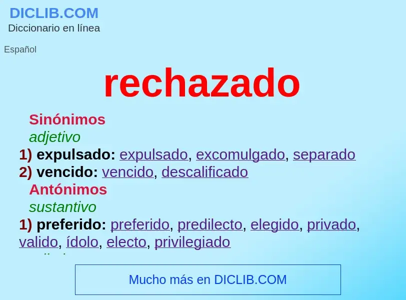 What is rechazado - definition