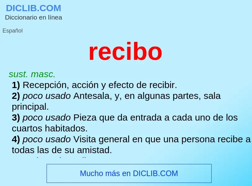 What is recibo - definition